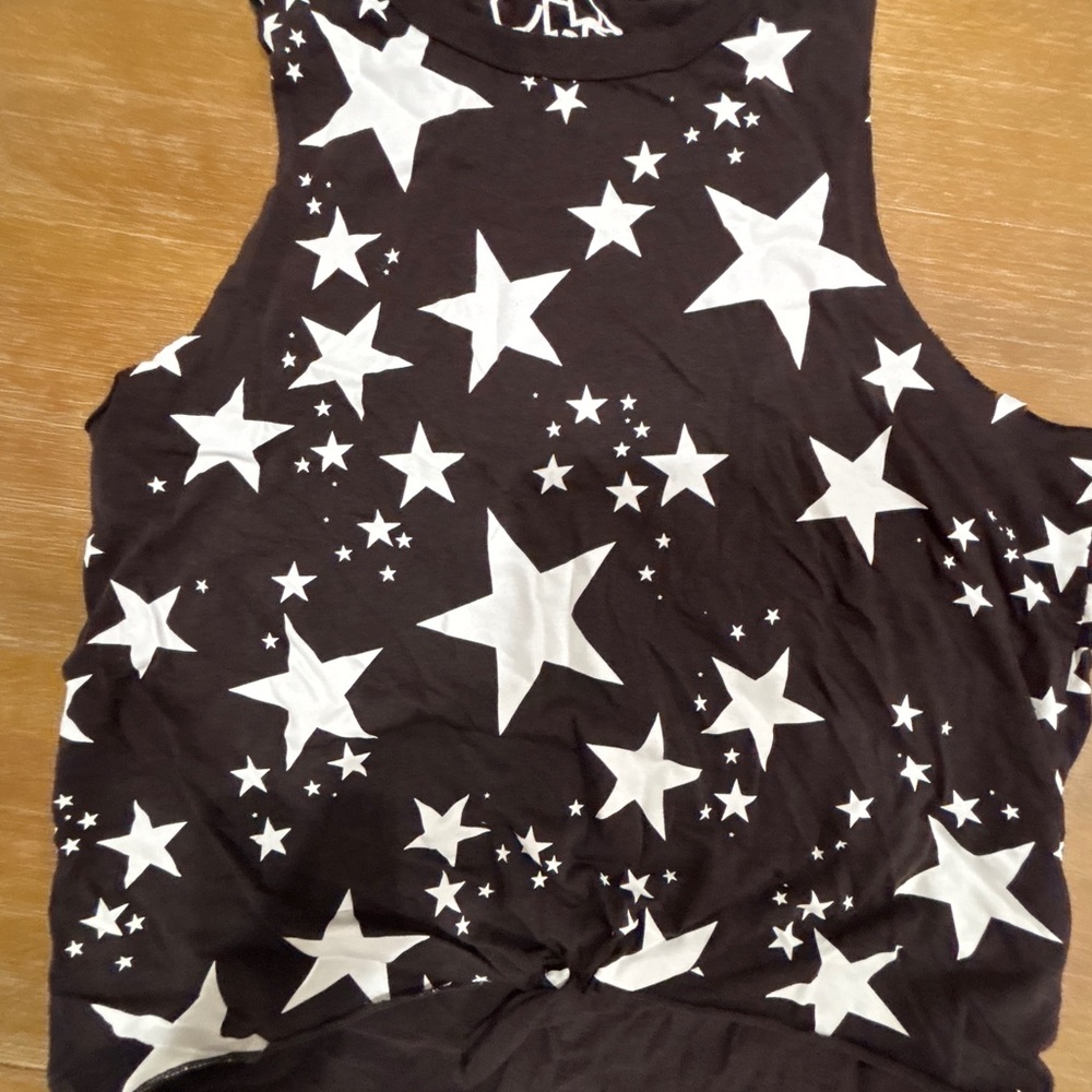 Chaser Starry Night Black and White Tank Top